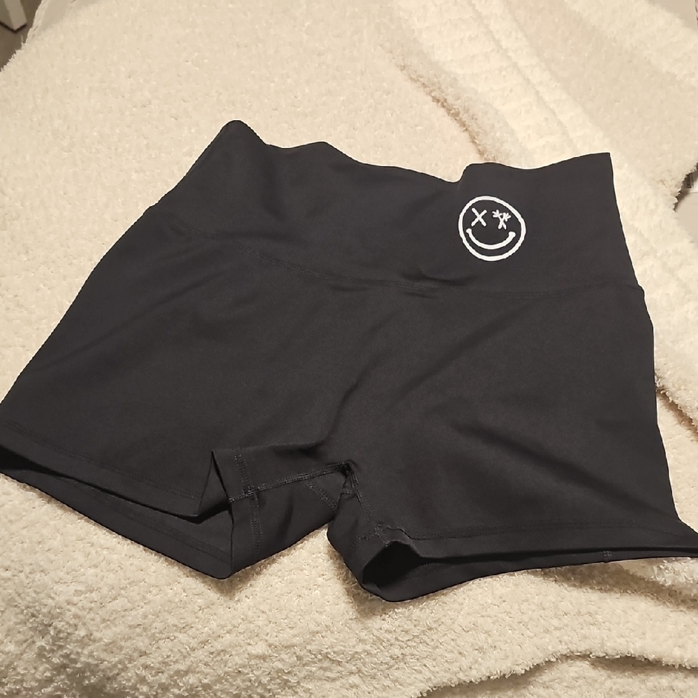 High Waist Black Athletic Shorts